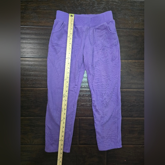 Athletic Works Girls Purple Sweat Pants Large - Picture 2 of 7